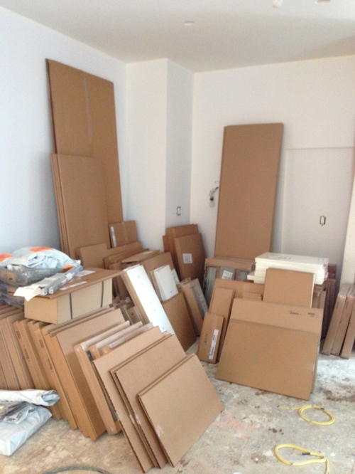Kitchen in boxes